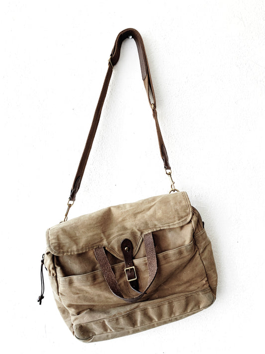 JCrew Canvas and Leather Satchel