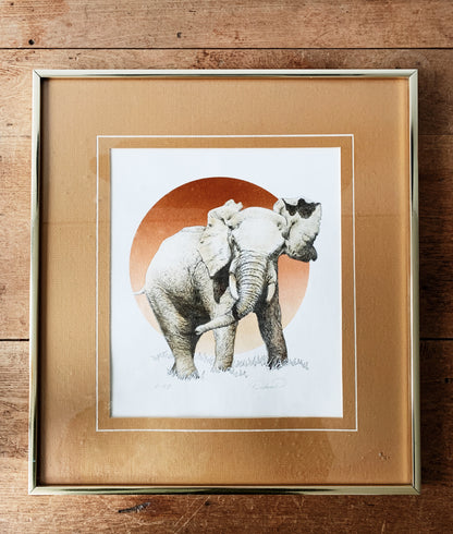 Vintage Framed Lithograph