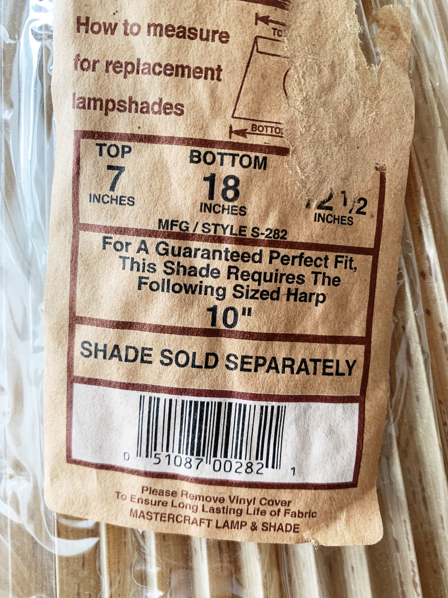 Vintage Unused Pleated Shade