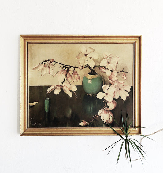 Large Scale Vintage Magnolia Still Life