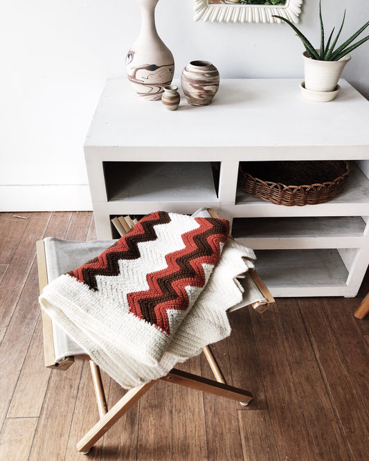 Vintage Afghan Crocheted Blanket