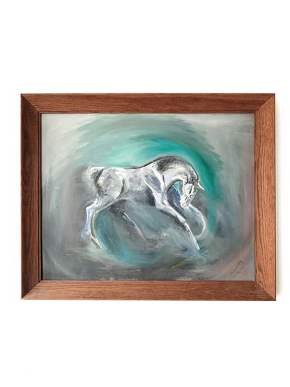 Mid Century Original Signed Oil Painting