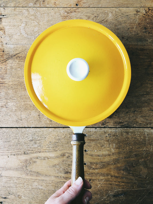 Vintage Descoware Enamel Cast Iron Sauce Pot