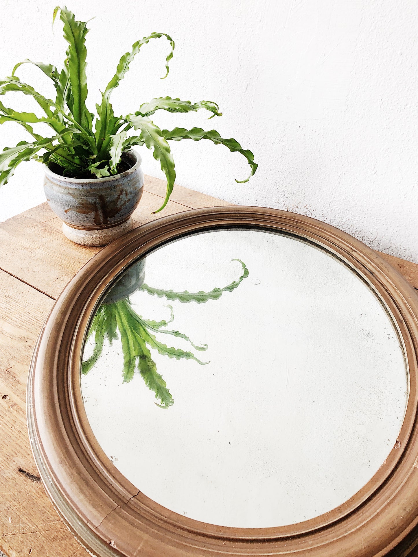 Antique Oval Gesso Mirror