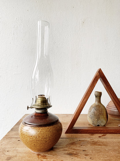 Vintage Pottery Oil Lamp