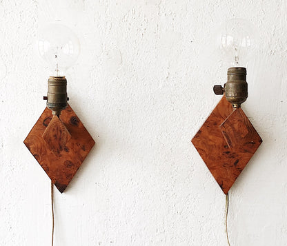 Handmade Burl Wood Sconce