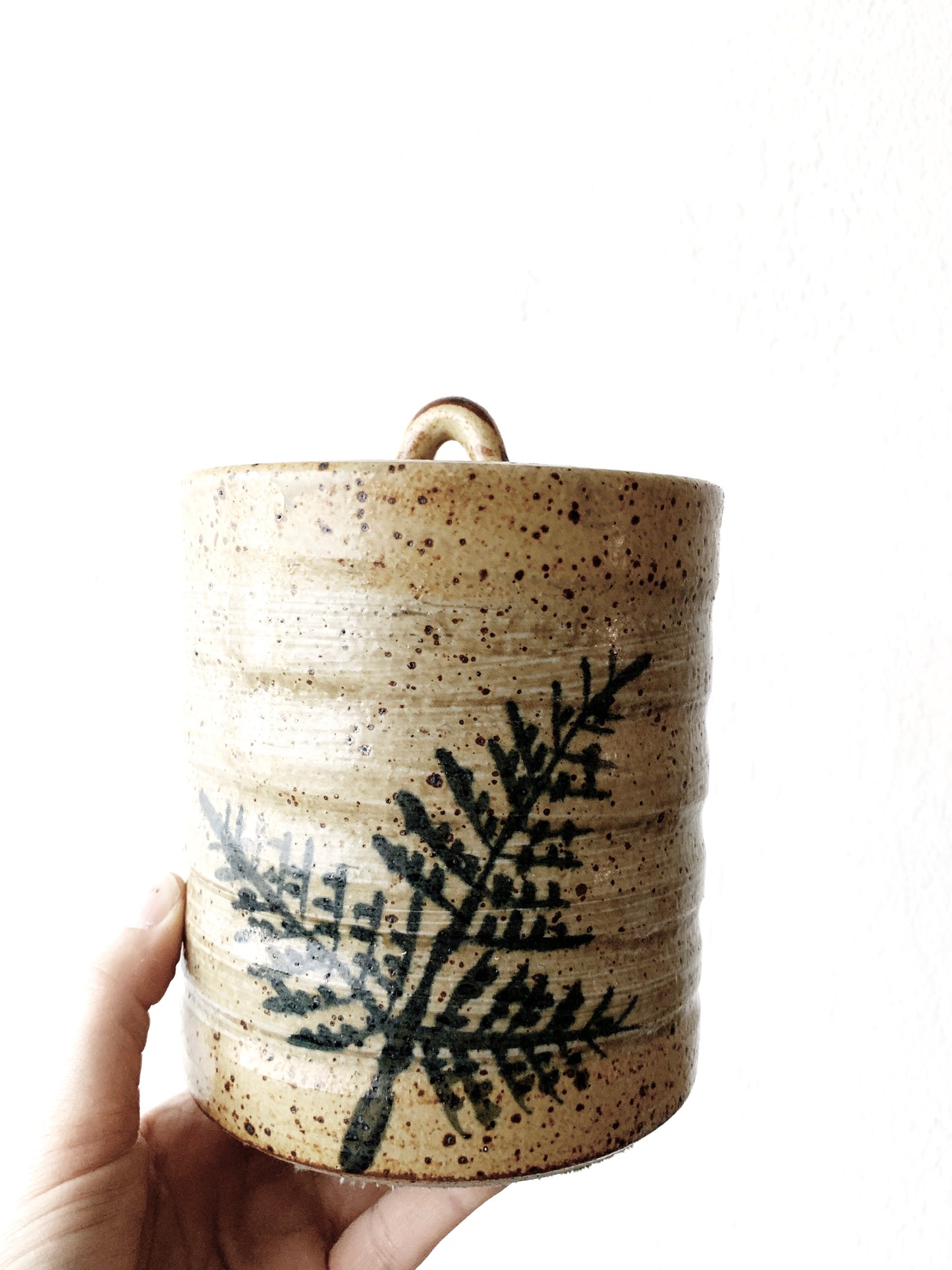 Vintage Handmade Lidded Ceramic Canister