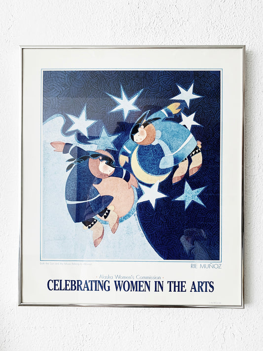 Vintage Framed Rie Muniz Print