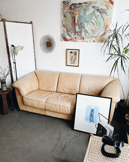 Vintage Italian Leather Couch
