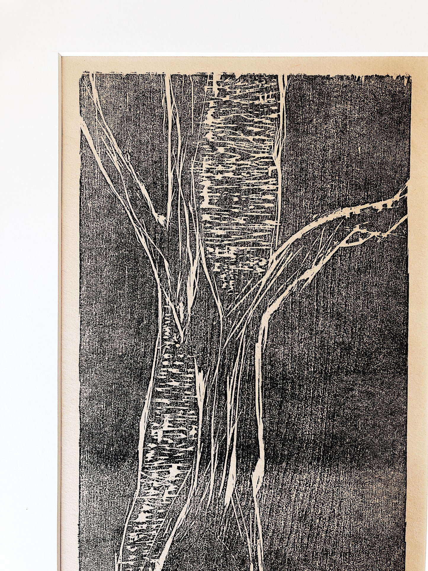 Vintage 1960s Matted Original Engraving