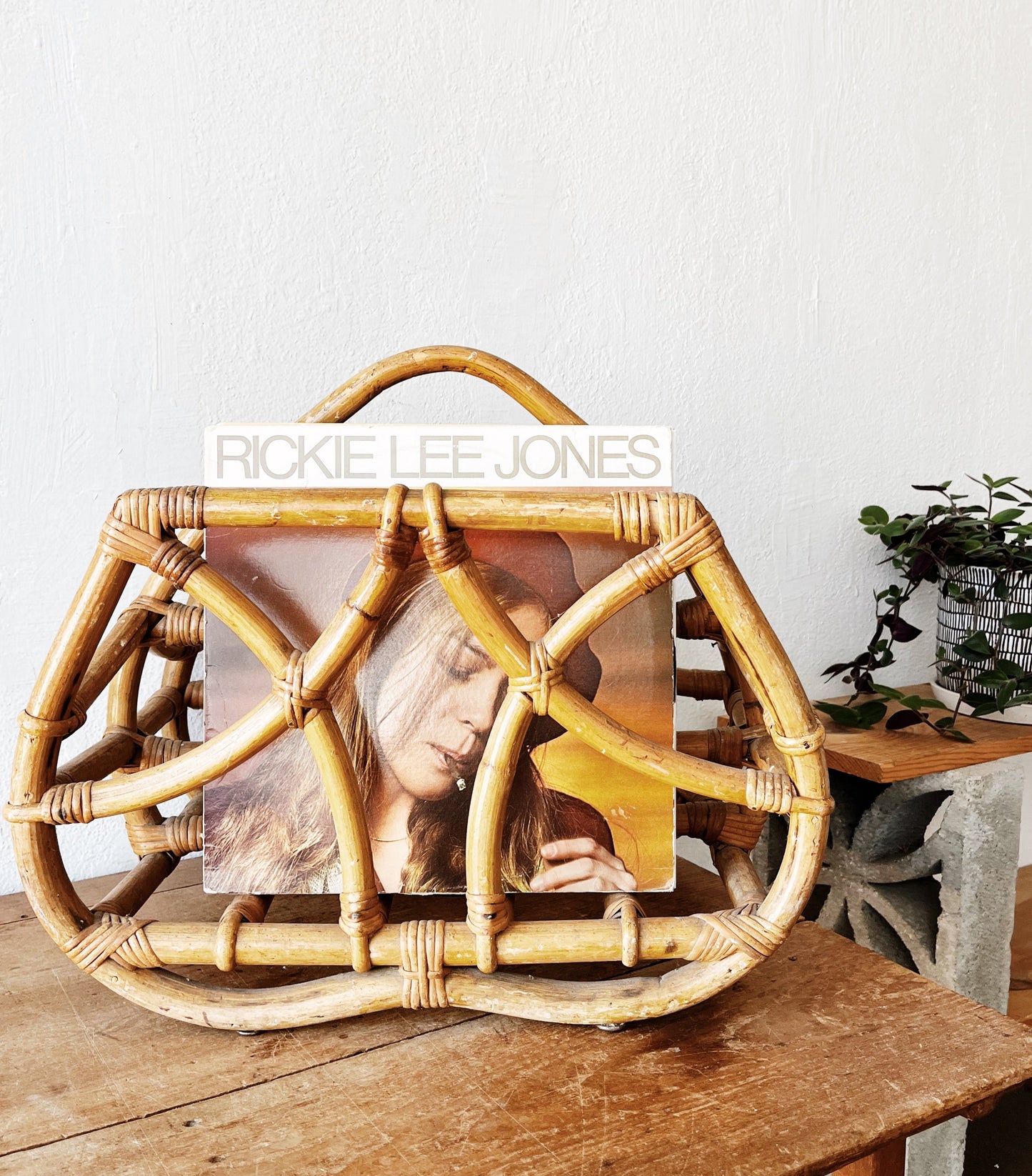 Chunky Bamboo Record Rack