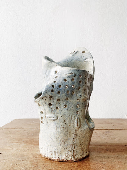 Hand Built Large Ceramic Luminary / Sculpture