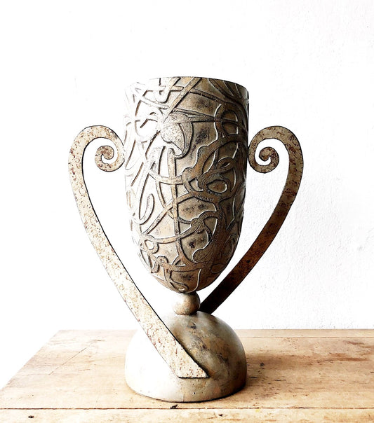 1960s Art Nouveau Style Cast Urn