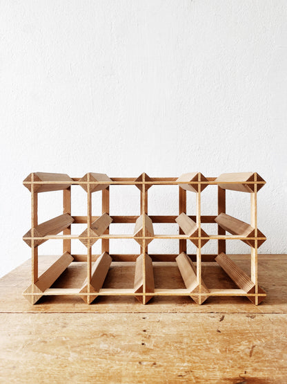 Minimalist Wood Wine Rack