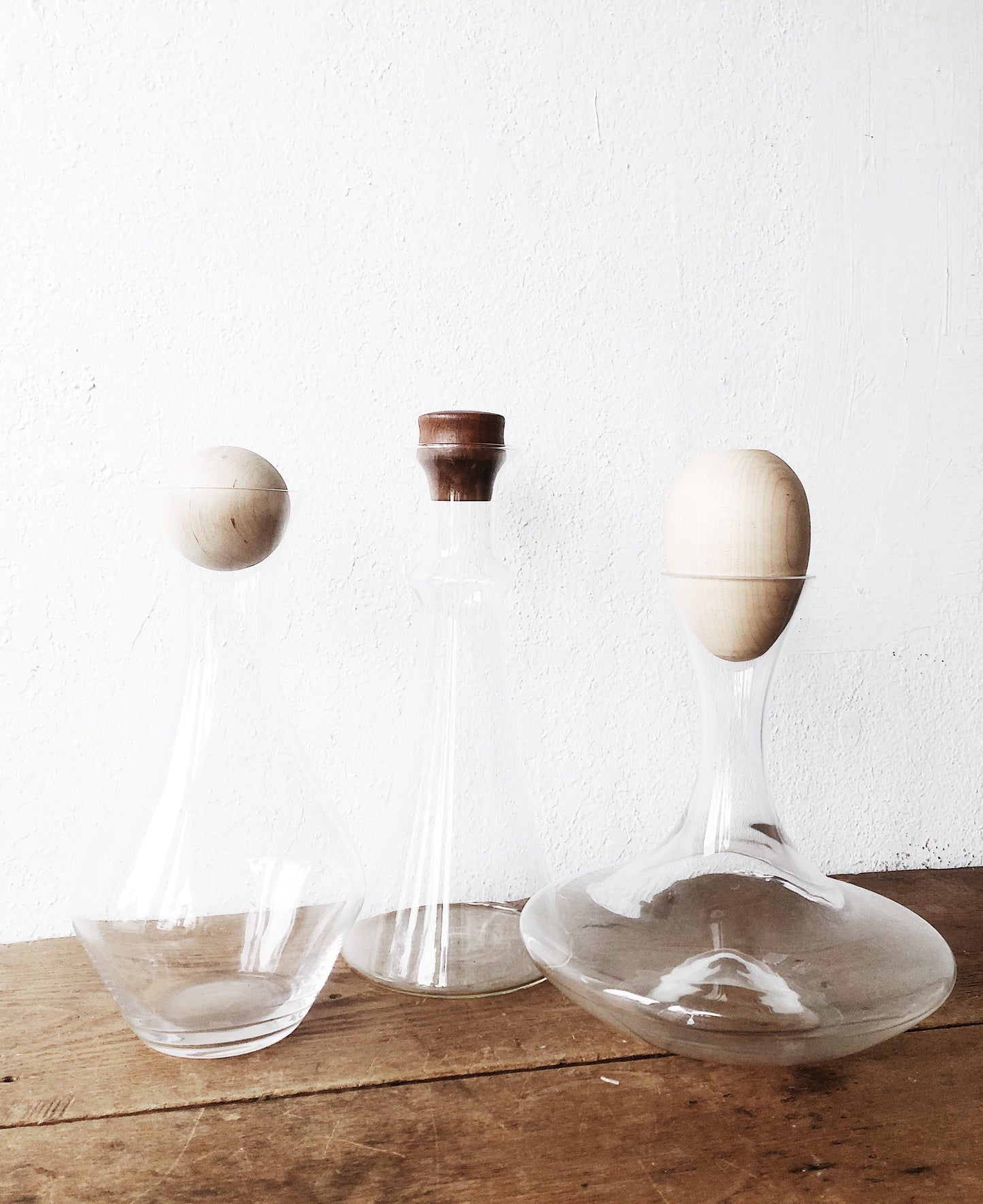 Vintage Blown Glass Decanter with Stopper