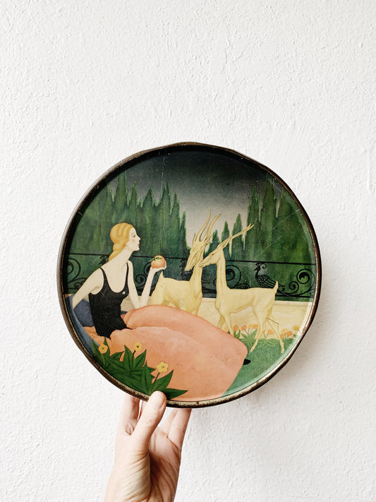 Vintage Pictorial Tin with Handle