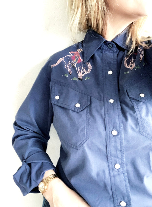Vintage Embroidered Cowboy Shirt
