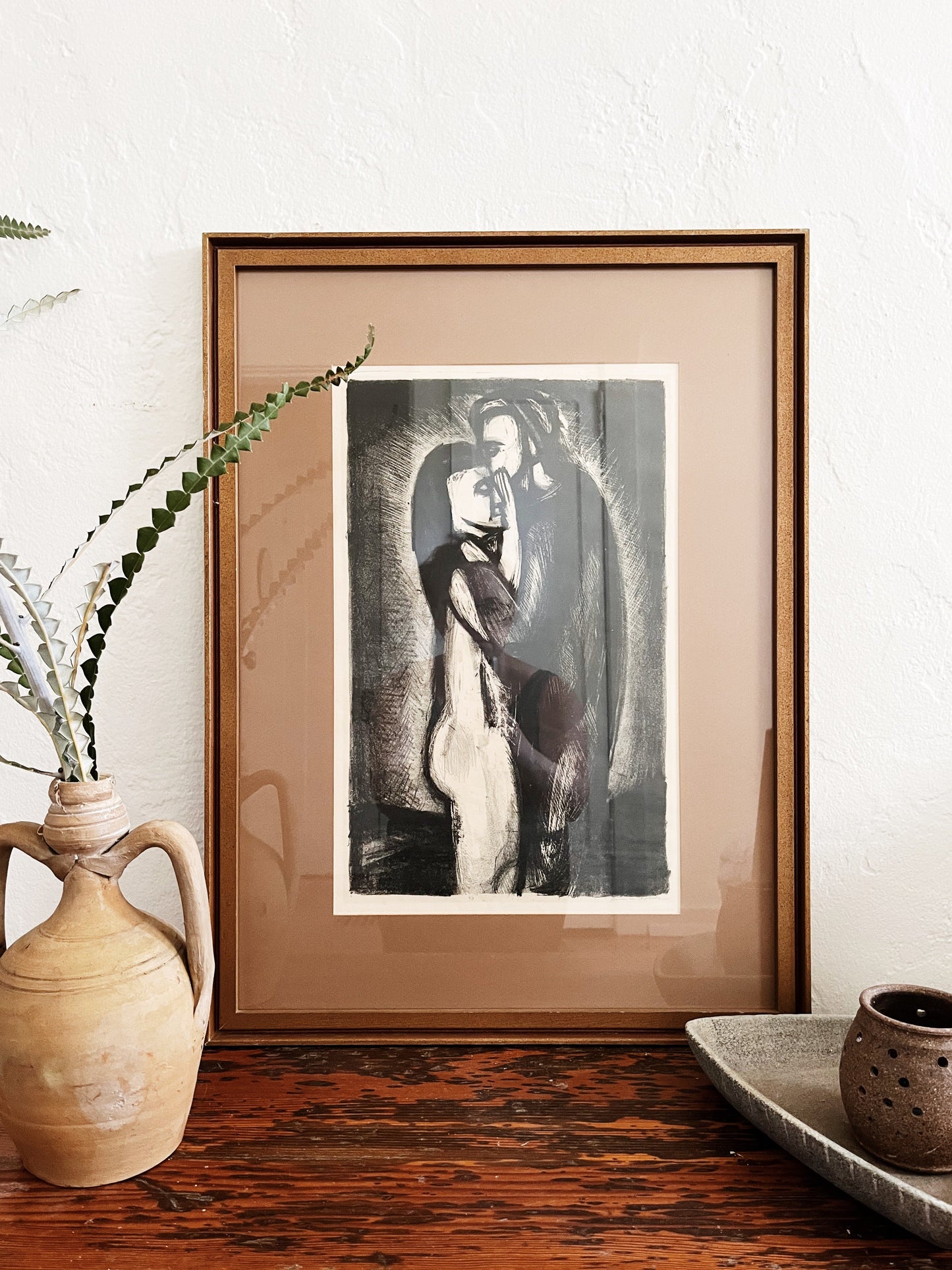 Vintage Original Framed Etching