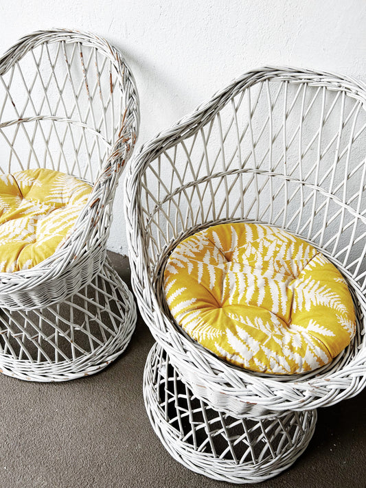 Vintage Wicker Porch Chairs