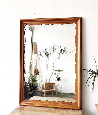 Vintage Solid Maple Mirror