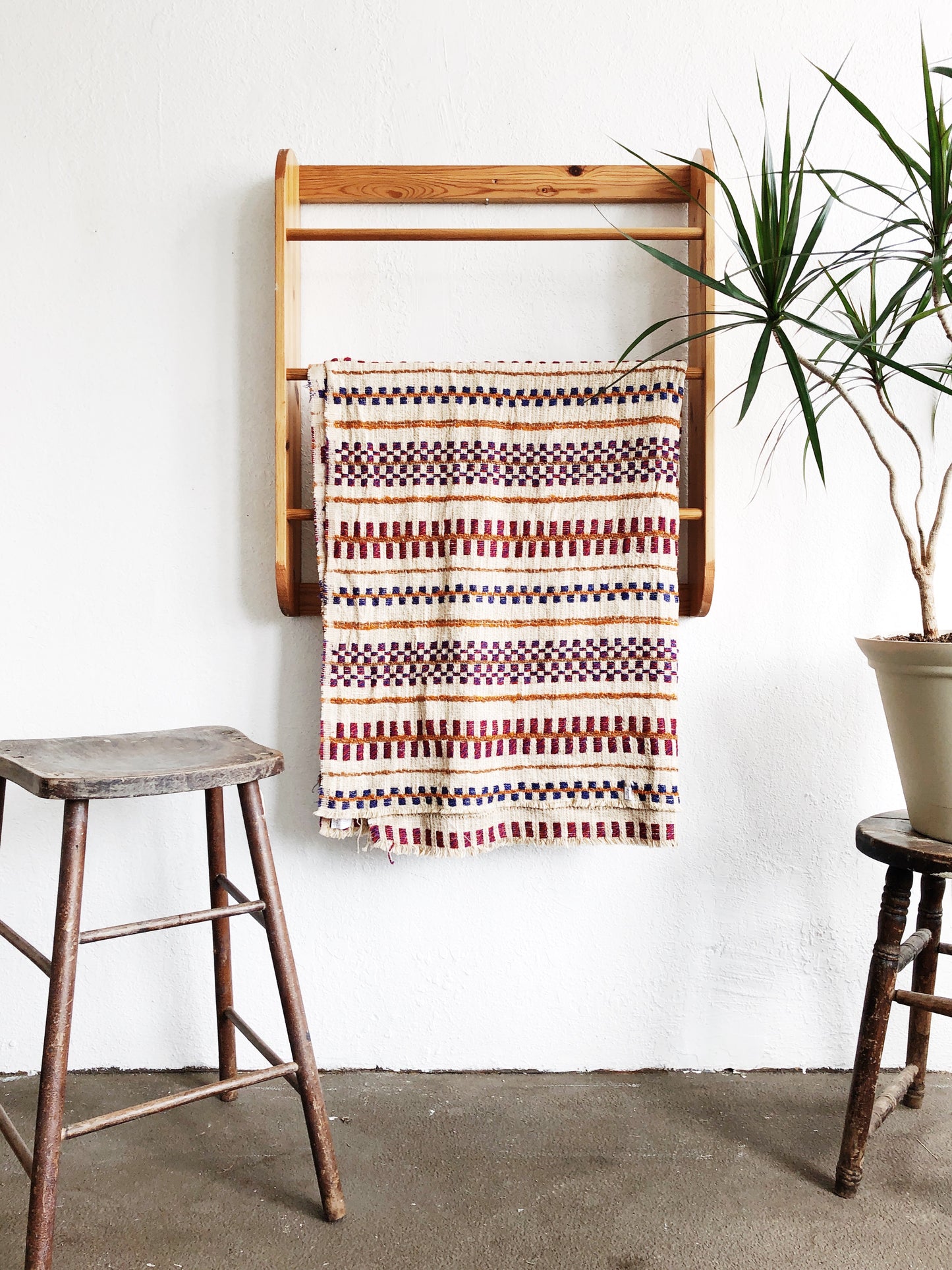 Natural Wood Textile Rack