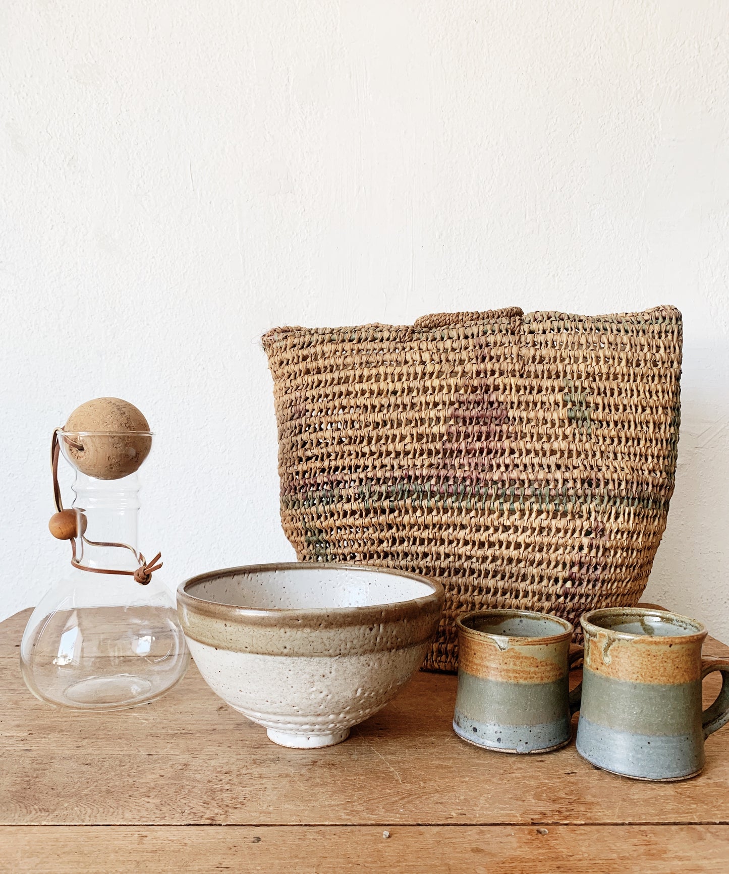 Vintage Blown Glass Decanter With Stopper