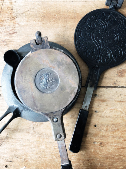 Vintage Stovetop Norwegian Krumkake Irons
