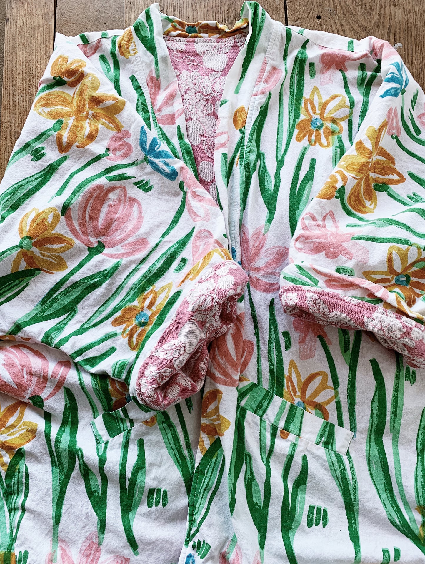 Vintage Floral Cotton Kimono