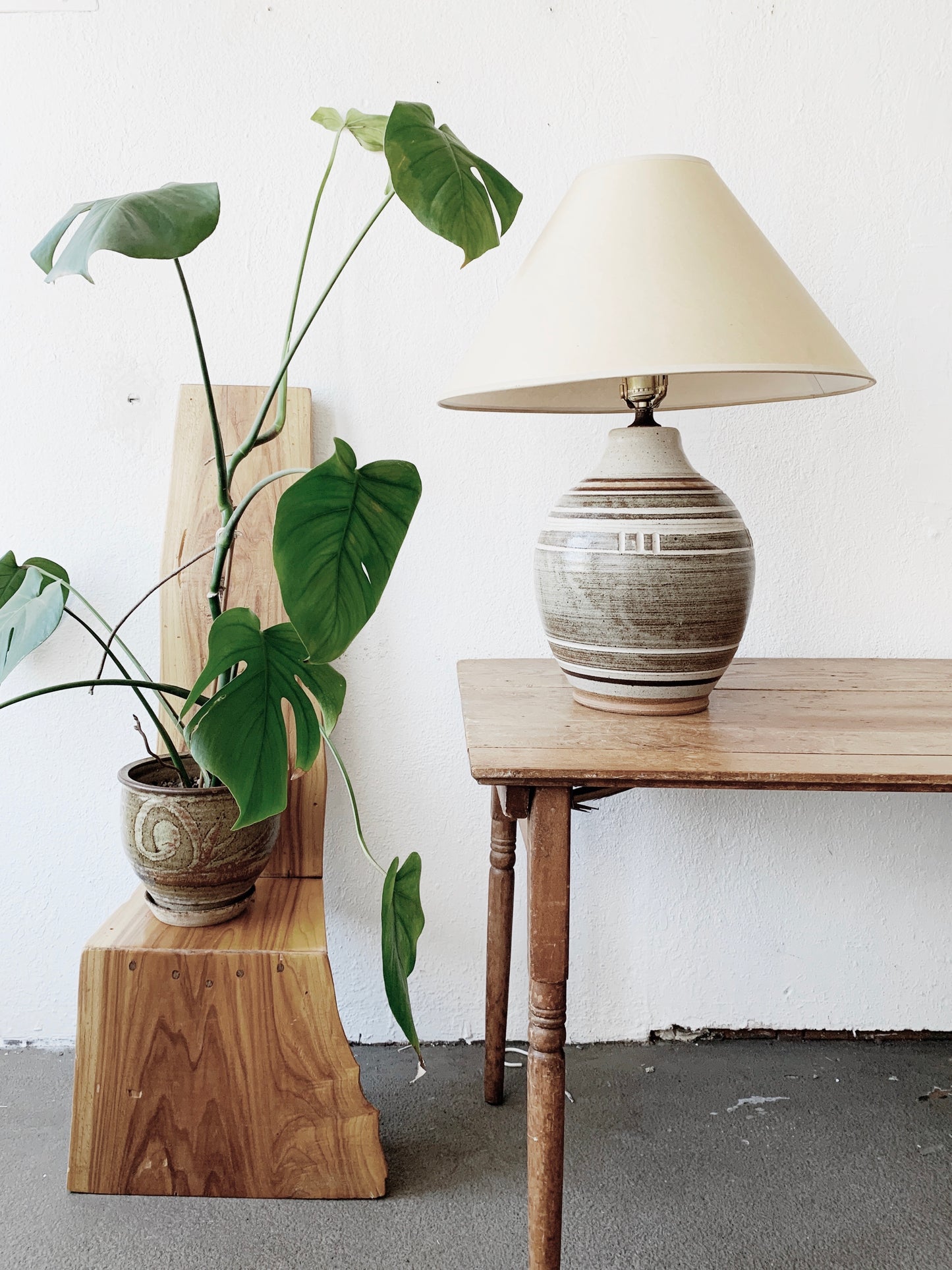 Vintage Pottery Lamp