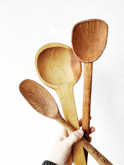 Oversized Primitive Wood Spoon Collection