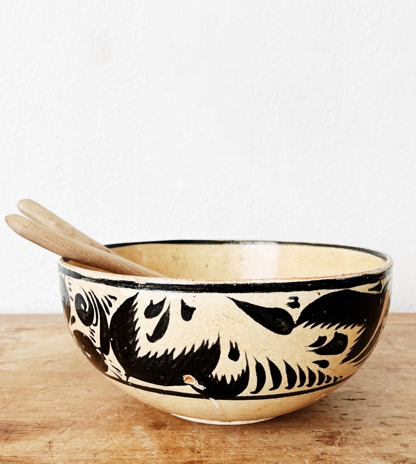 Vintage Mexican Clay Bowl and Servers