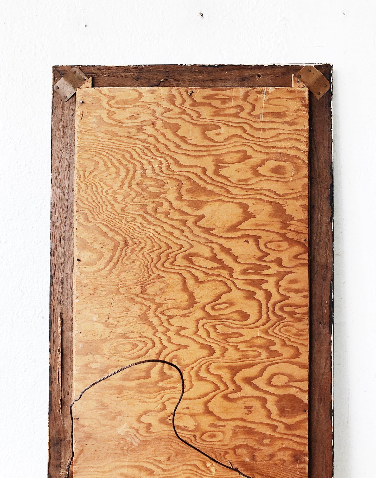 Antique Oblong Walnut Mirror