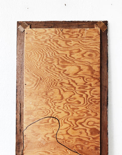Antique Oblong Walnut Mirror