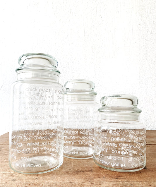 Vintage Glass Canister Set