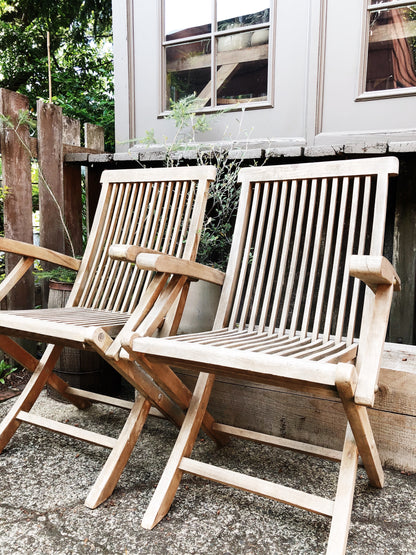 Slimline Teak Folding Chair