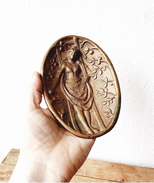Vintage Brass Dish with a Secret