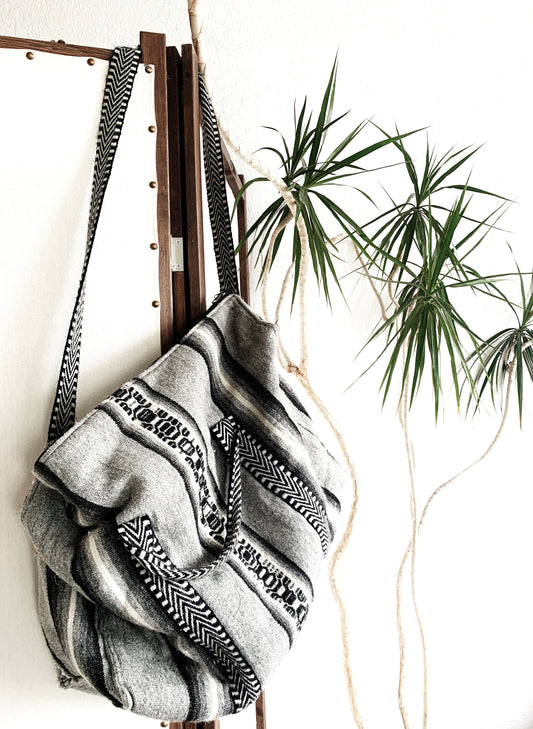 Vintage Woven Duffel Bag