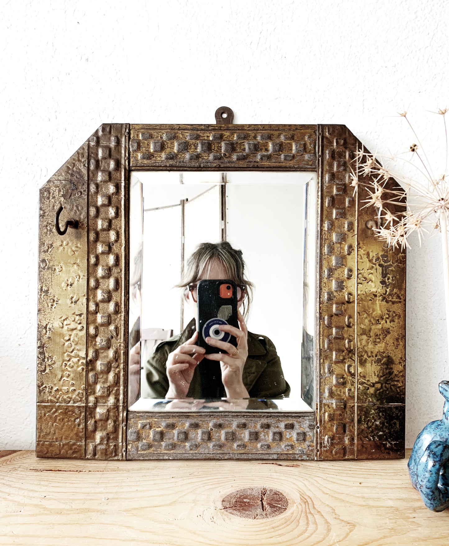 Antique Brass Mirror