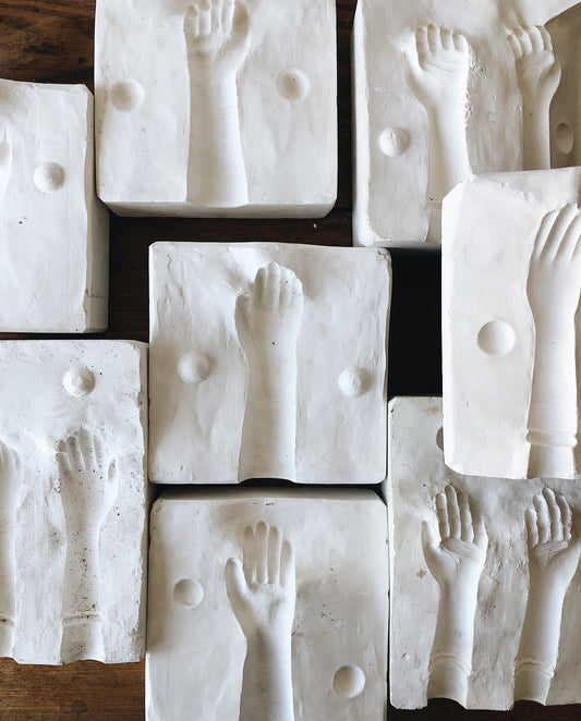 Vintage Plaster Hand Casts