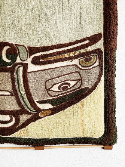 Handmade Northwest Coast Inspired Hooked Rug