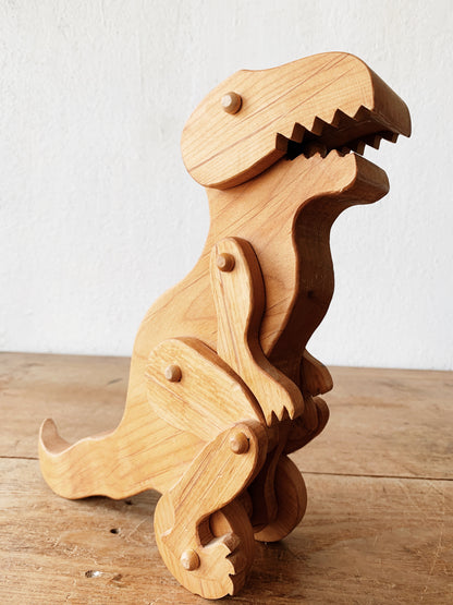 Vintage Handmade Wood T-Rex