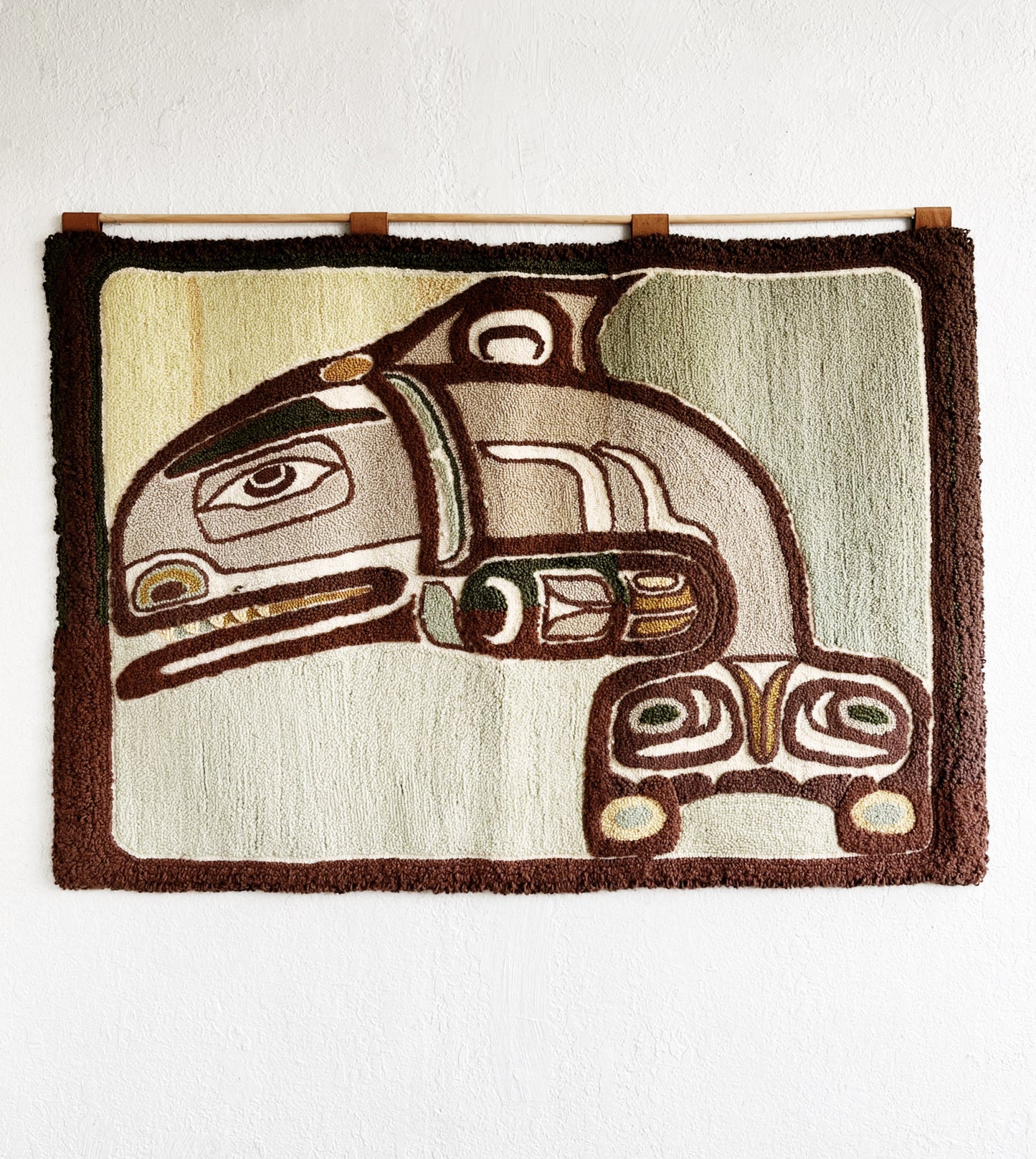 Handmade Northwest Coast Inspired Hooked Rug