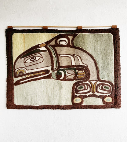 Handmade Northwest Coast Inspired Hooked Rug