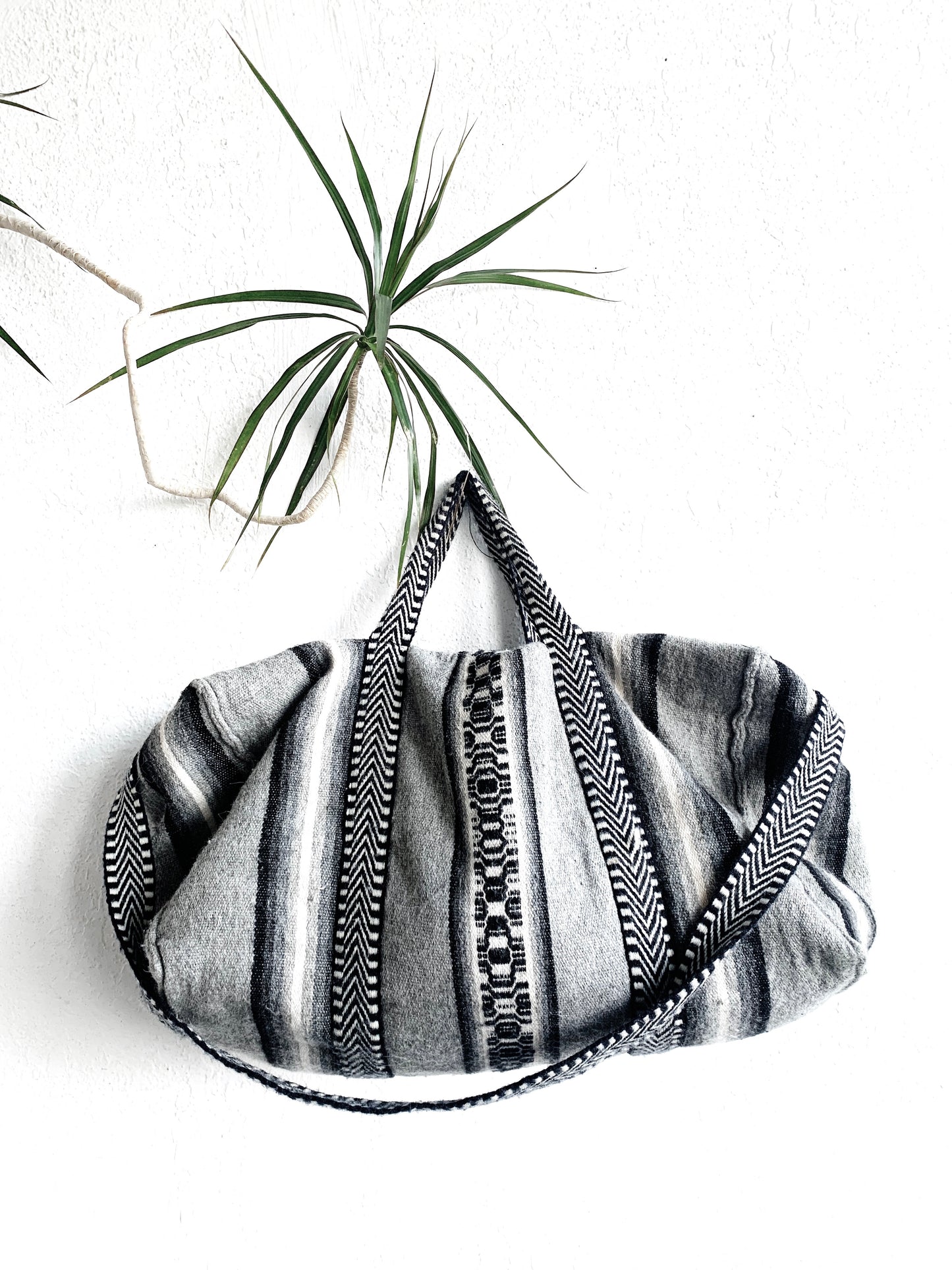 Vintage Woven Duffel Bag