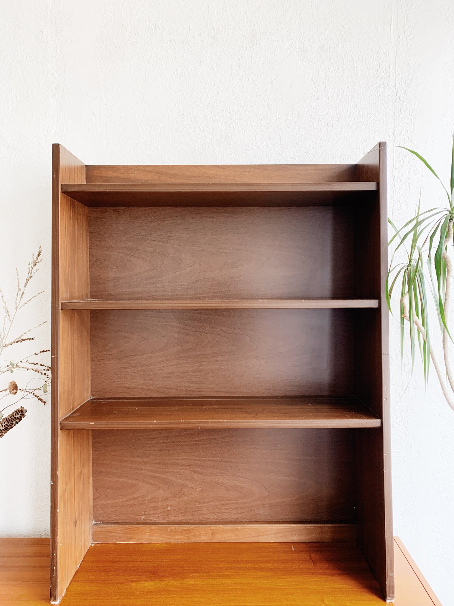 Vintage Wood Veneer Hutch Top