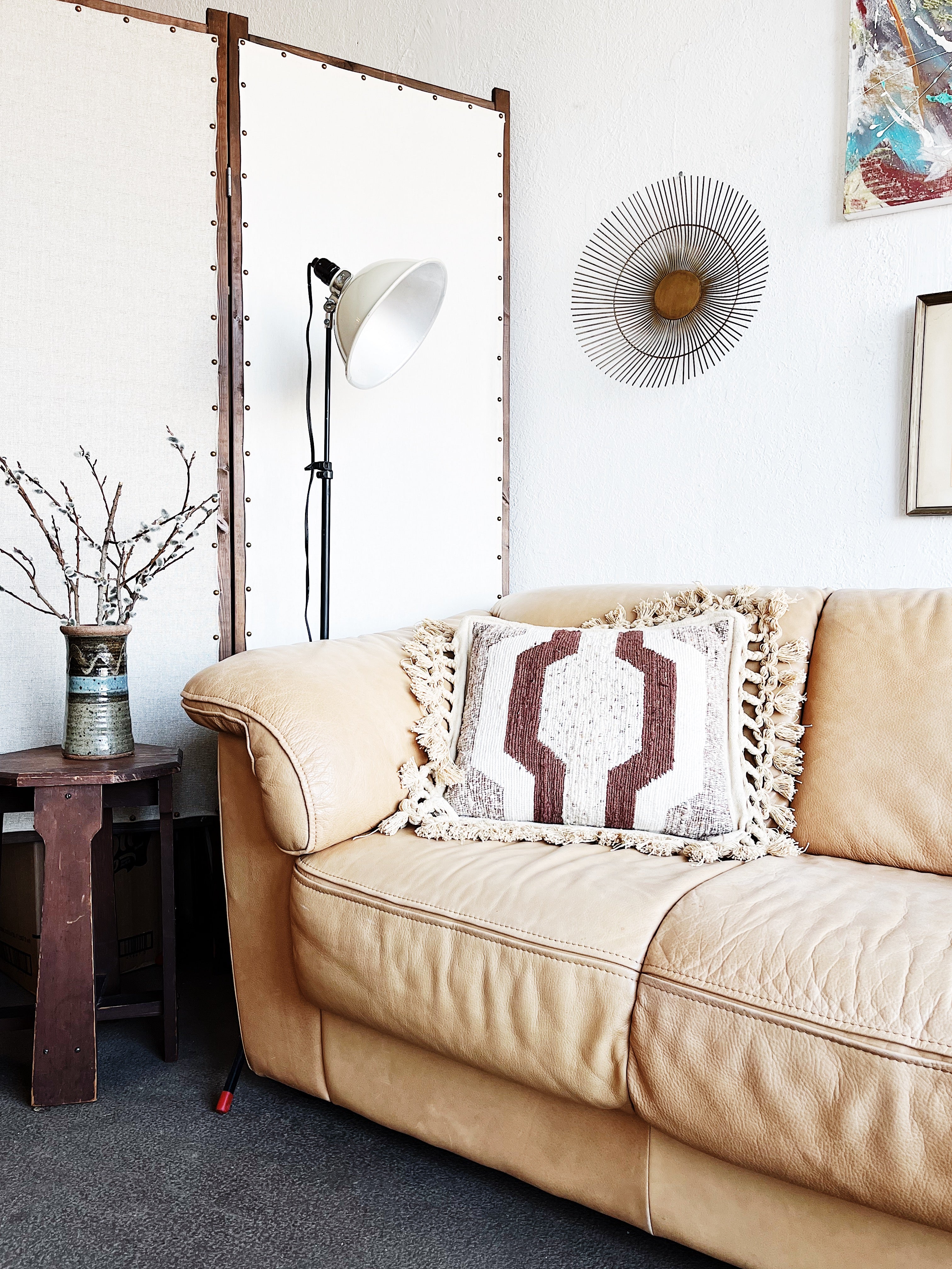 Vintage Italian Leather Couch - Thumbnail 2