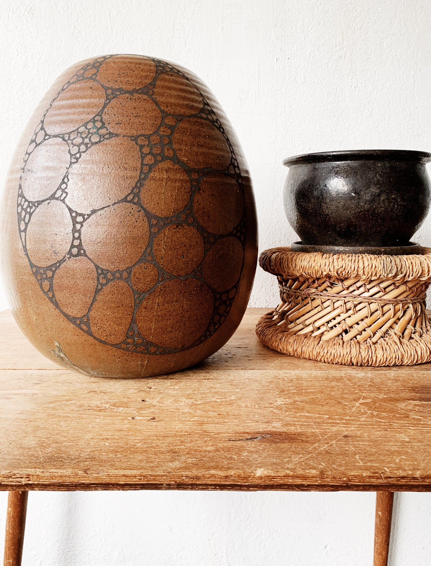 Vintage Woven Plant Stand