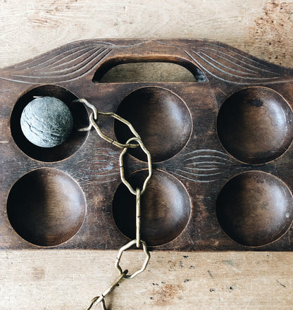 Giant Carved Mancala Board