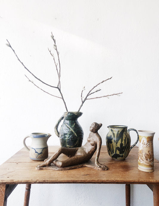 Vintage Handmade Ceramic Nude Sculpture