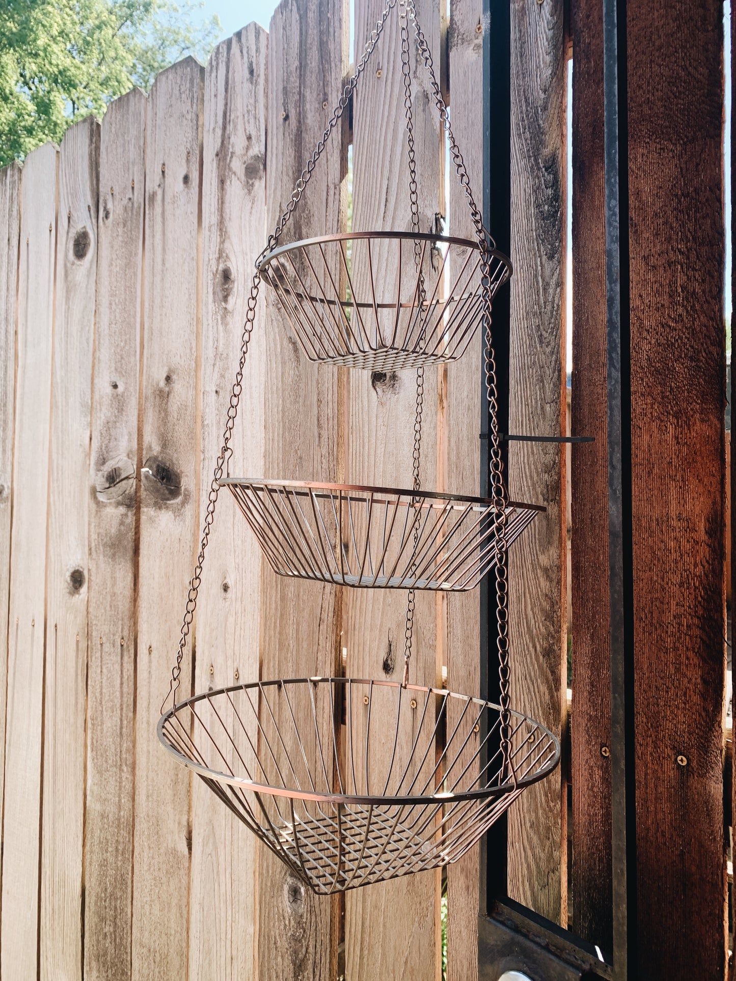 Triple Metal Hanging Basket